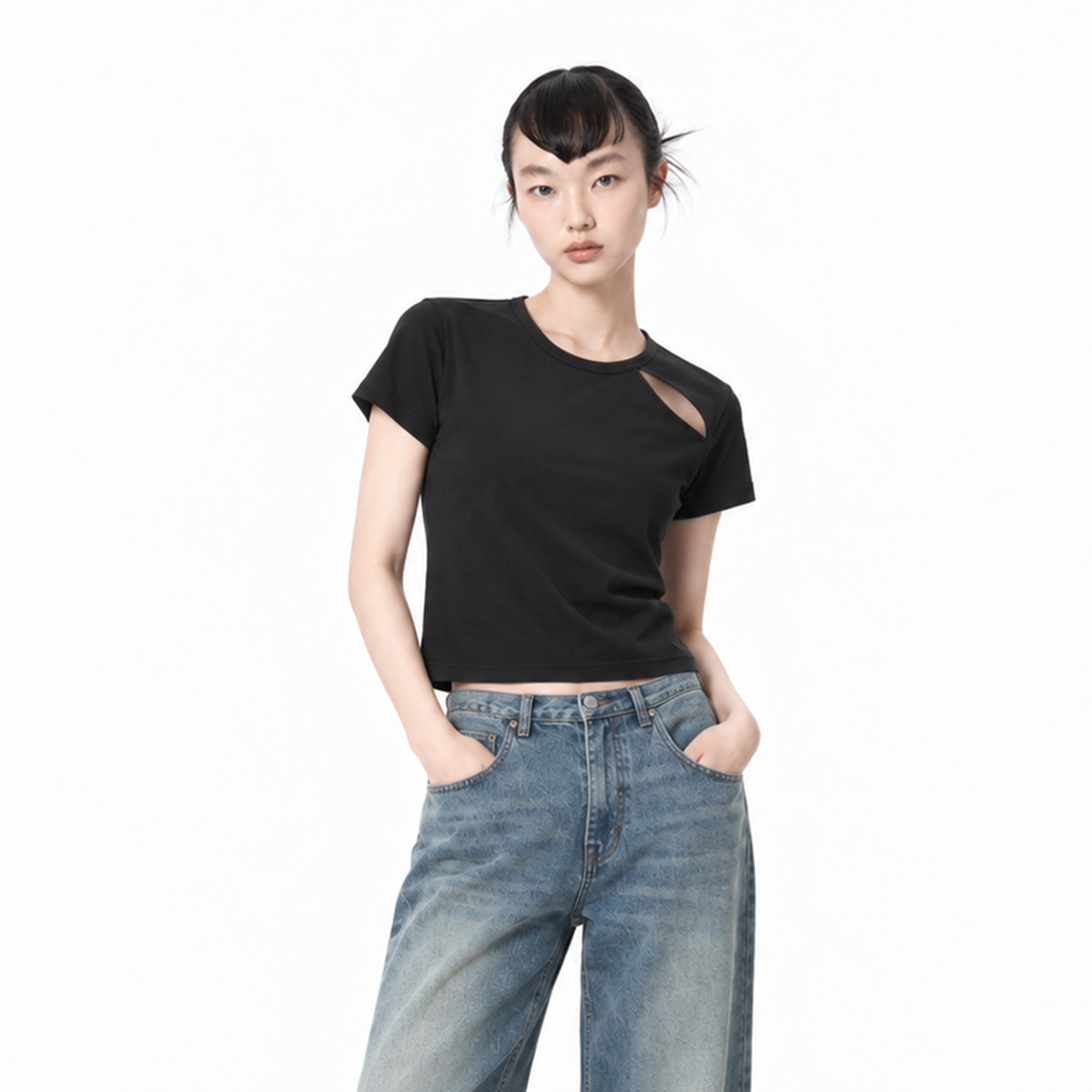 Baby top - black