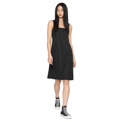 Square Neck Relaxed Dress - Black