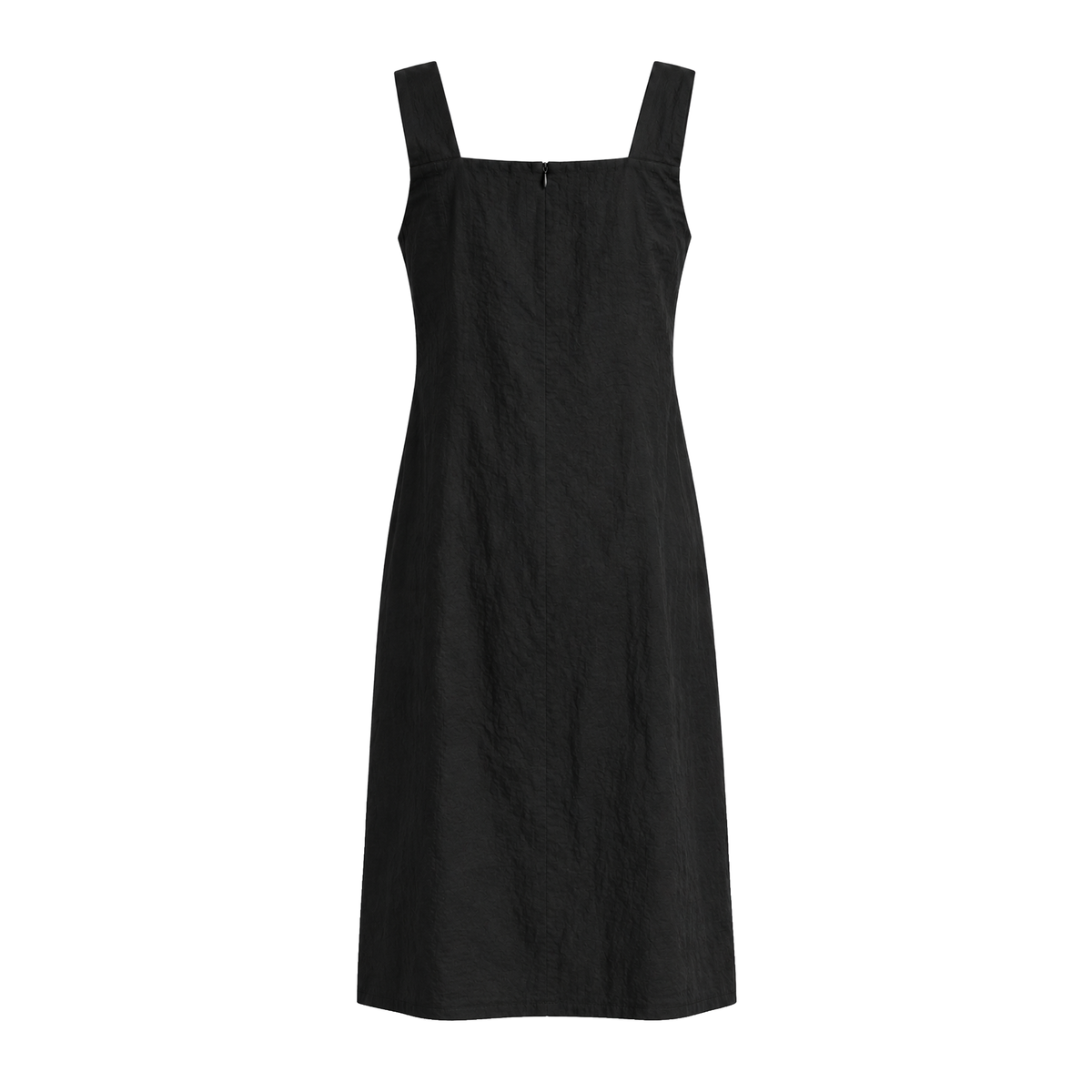 Square Neck Relaxed Dress - Black